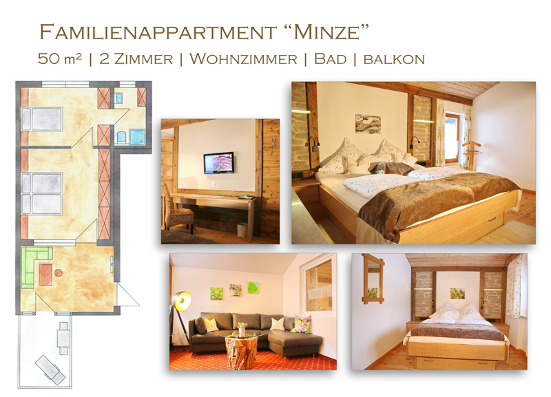 Familienapartment "Minze" im Hotel Steiger
